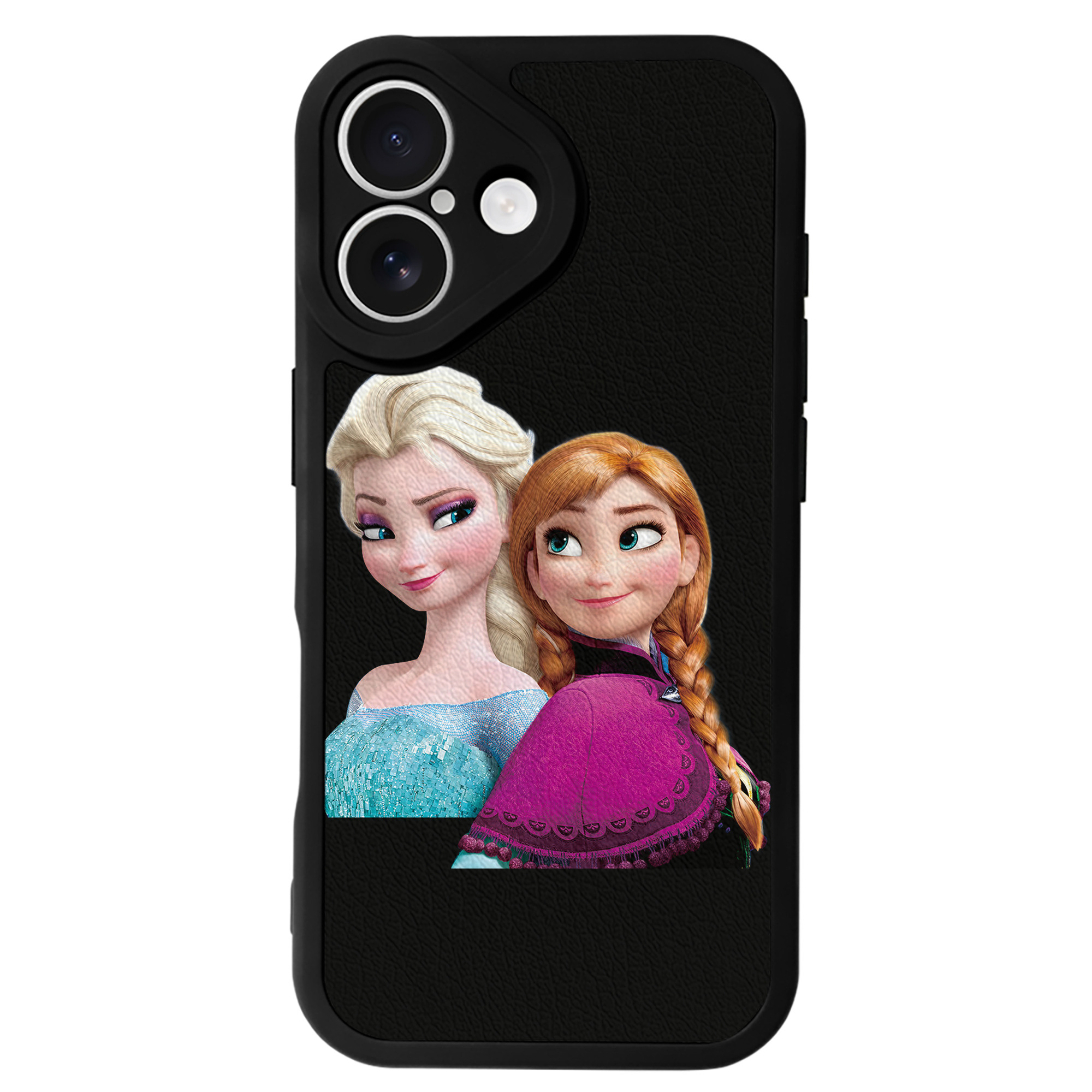 （画像用） アナと雪の女王 アンナ エルサ Frozen Anna Elsa 【iPhone 16シリーズ対応】シリコンスマホケース（レザー調） 材質：シリコン